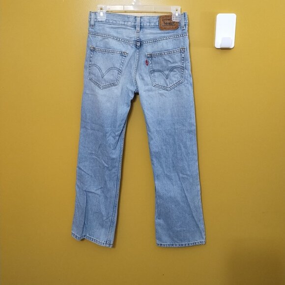 Levi's 527 Red Tab Light Wash Low Rise Boot Cut Jeans Sz 14 Reg 27 x 27 Teen - Picture 4 of 8